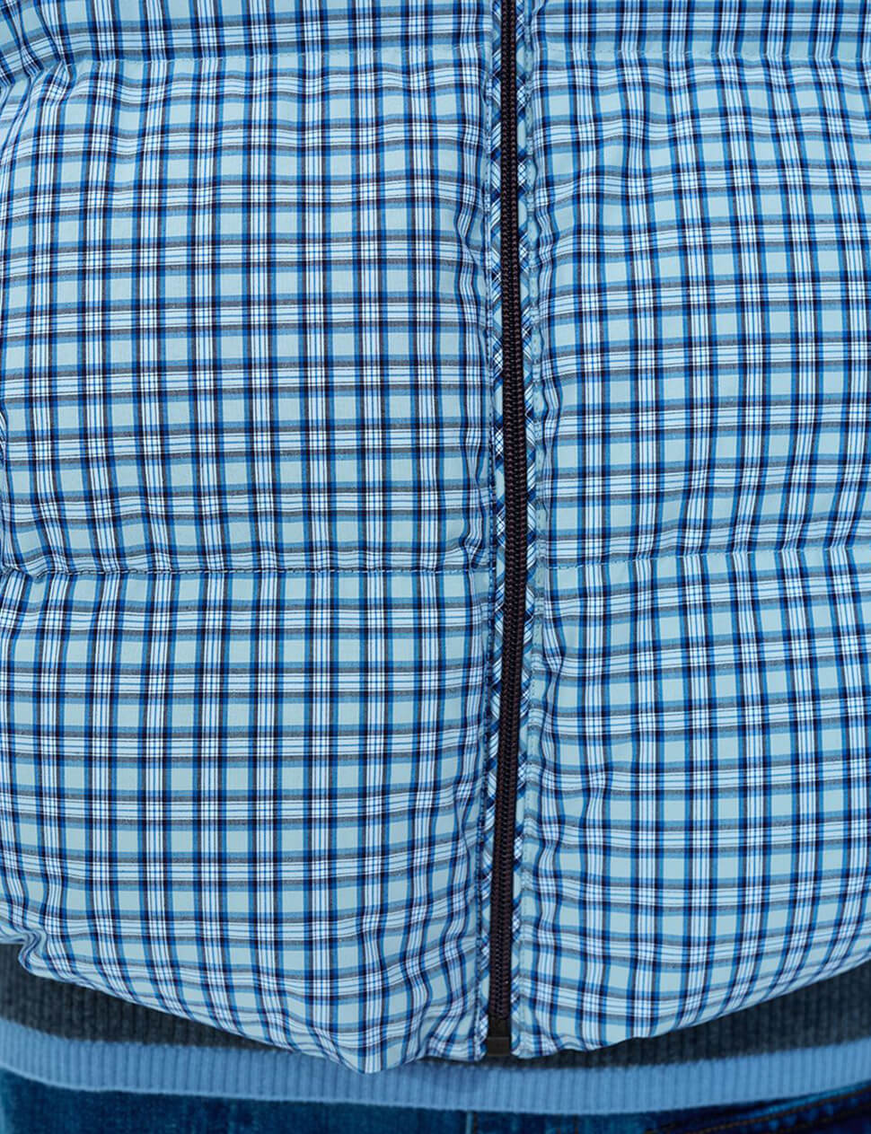 Blue Plaid Puffy Jacket-PREORDER