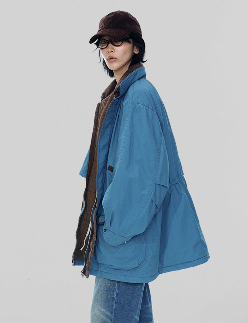 Oversized Blue Parka -PREORDER
