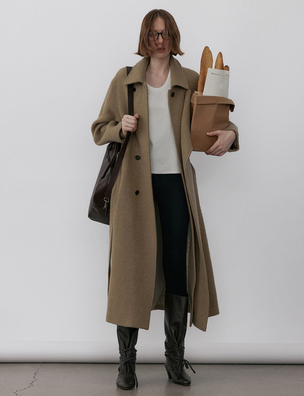 Tan Double Breasted Coat-PREORDER