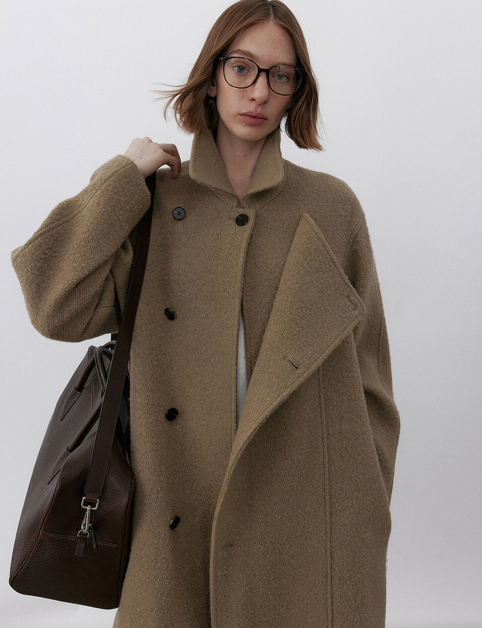 Tan Double Breasted Coat-PREORDER