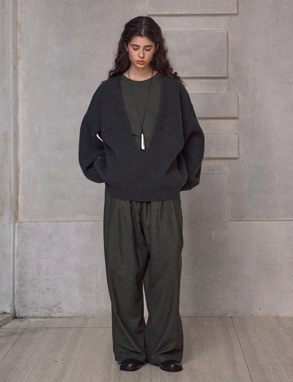 Deep-V-Neck Sweater-PREORDER