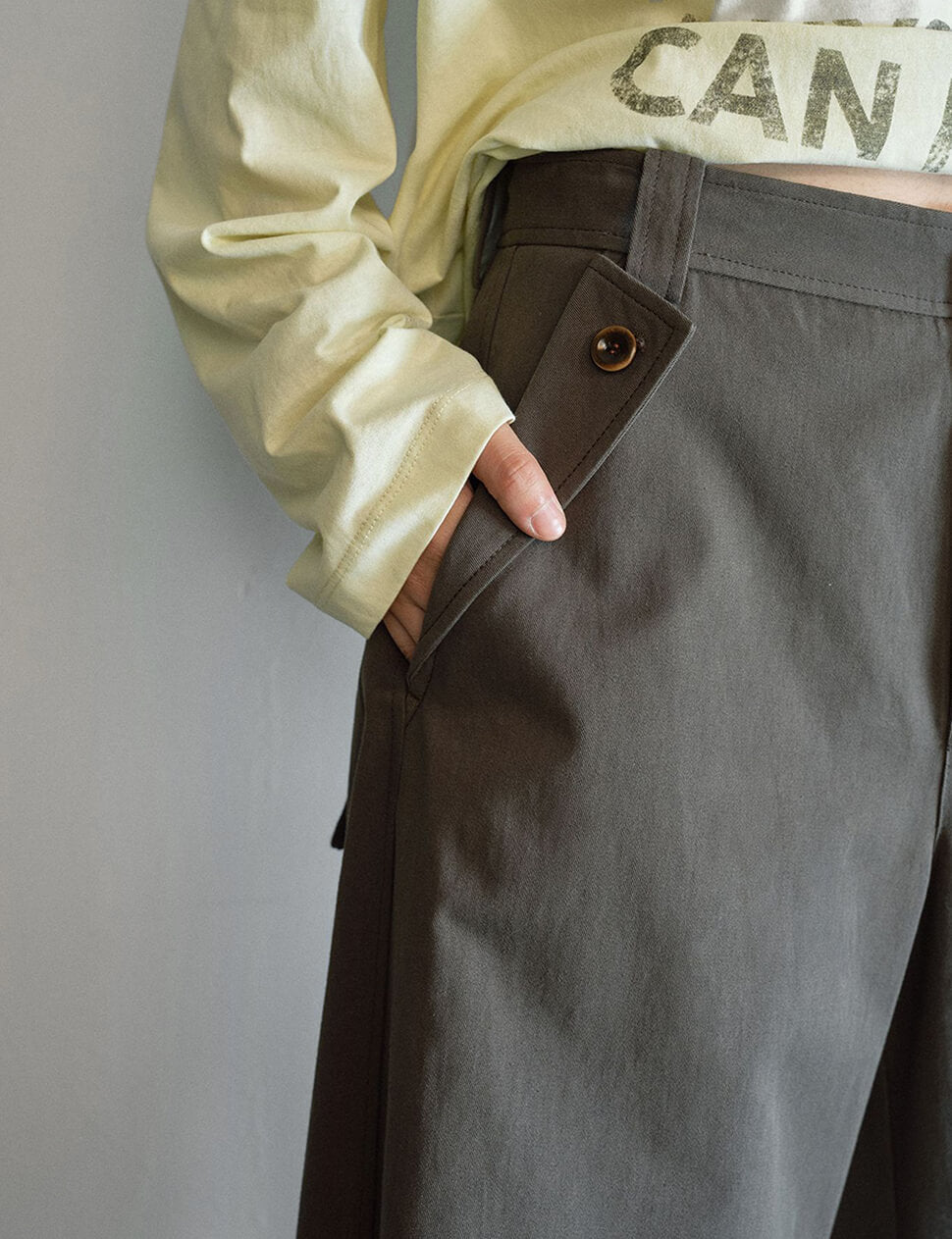 Button Cuff Oversized Pants-PREORDER