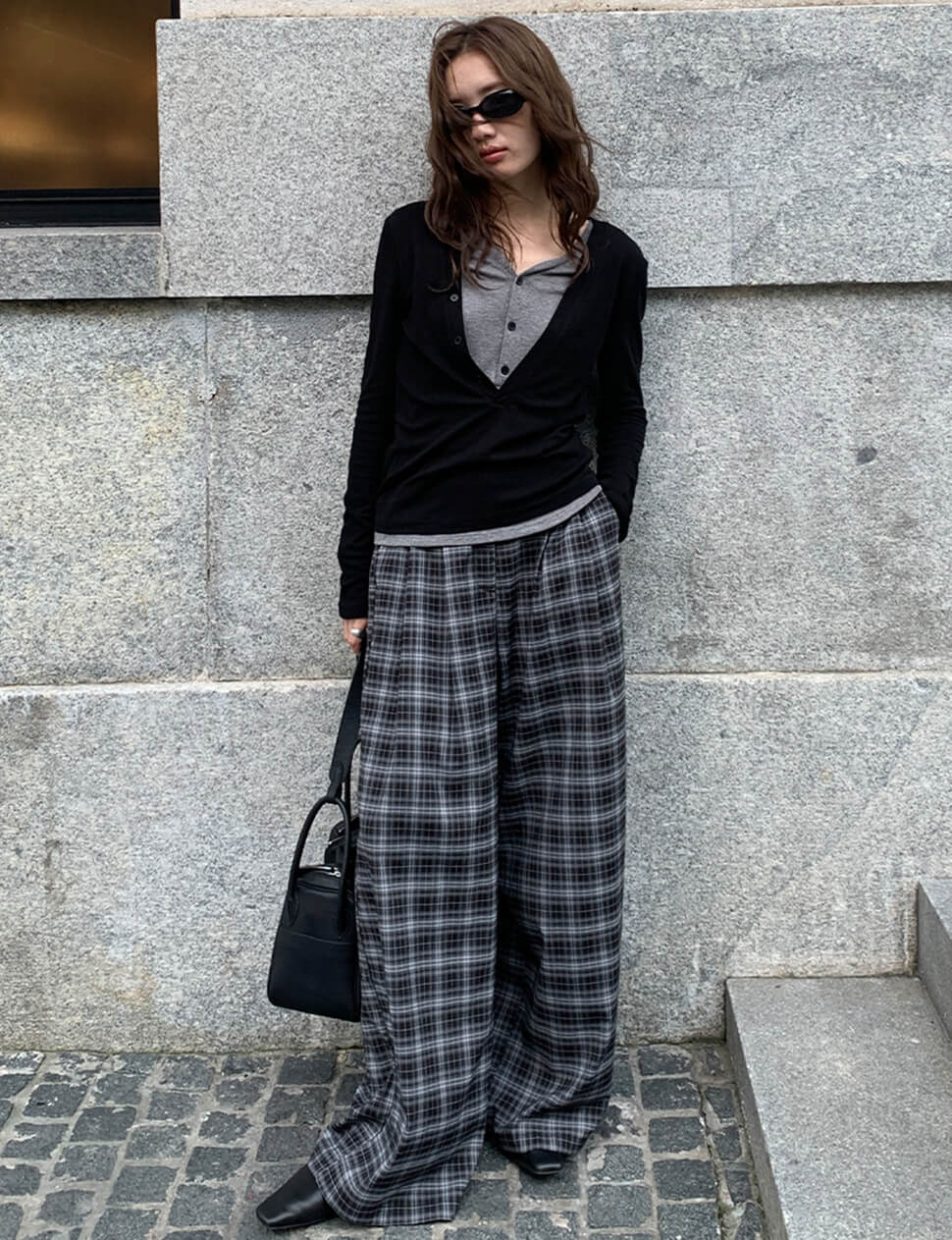 Black Plaid Pants