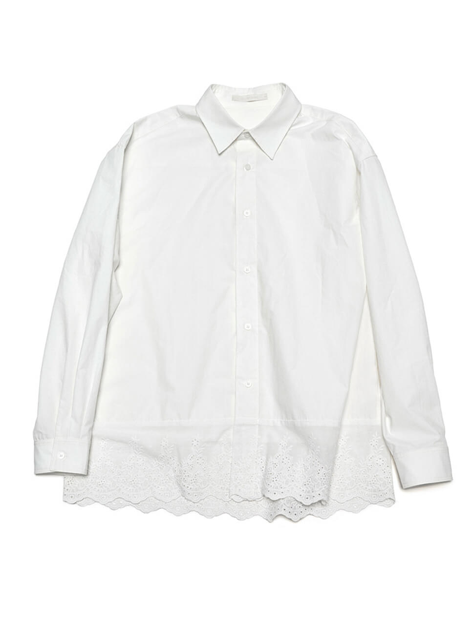 Lace Hem Shirt-PREORDER