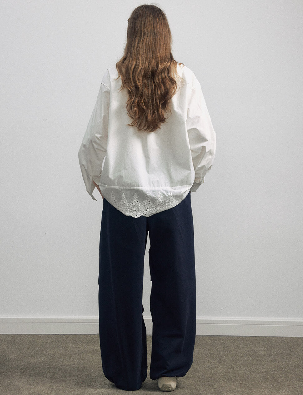 Lace Hem Shirt-PREORDER