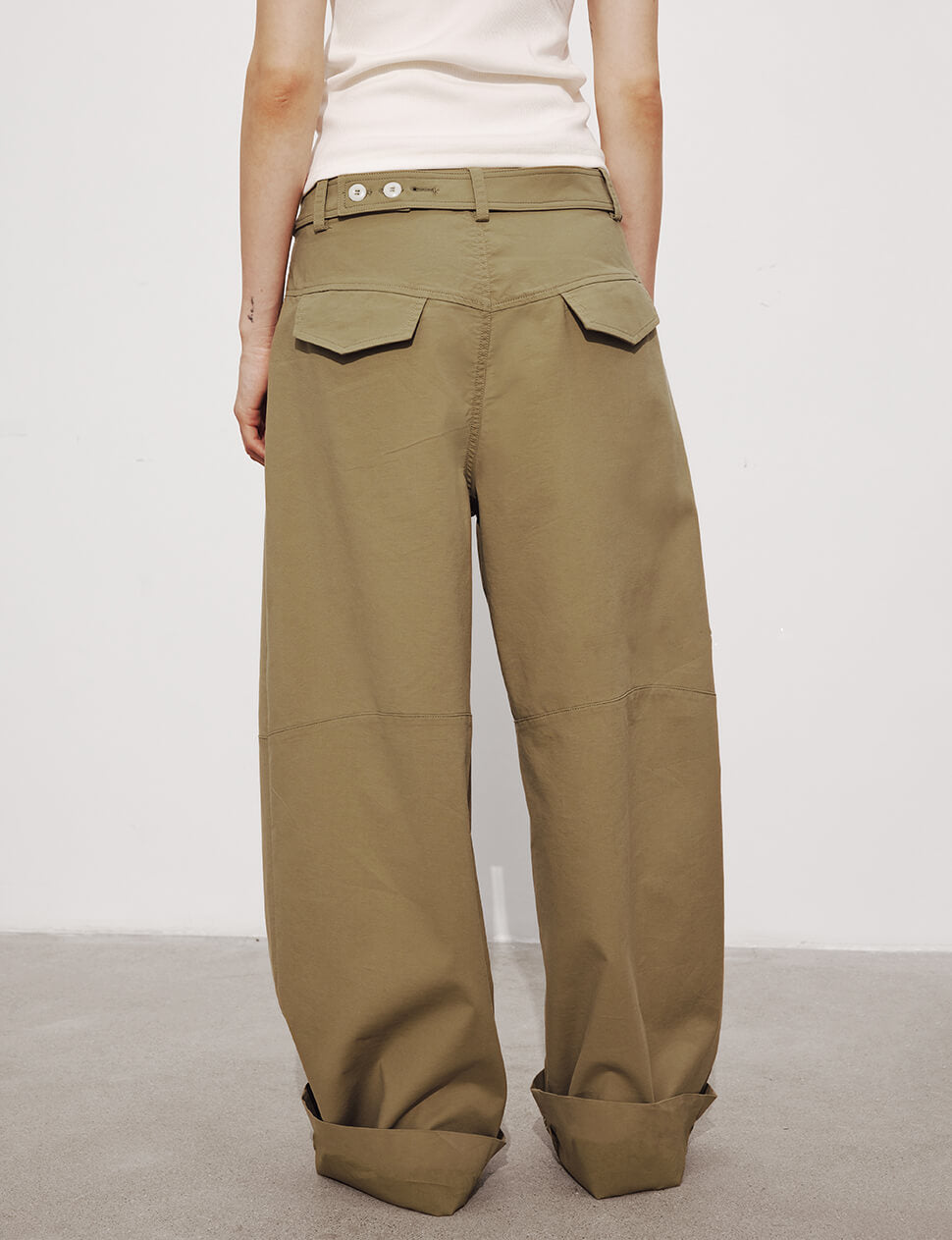 Baggy Khaki Button Pants-BESTSELLER