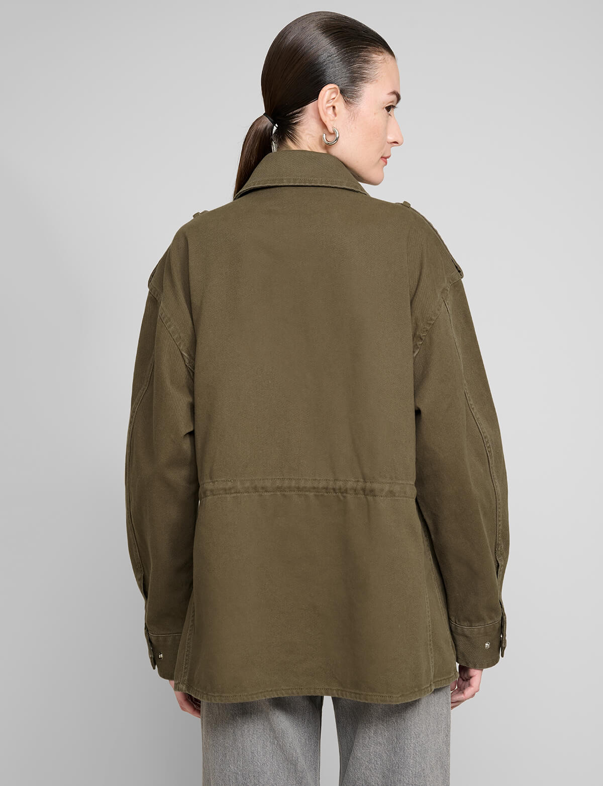 Khaki Cotton Cargo Jacket
