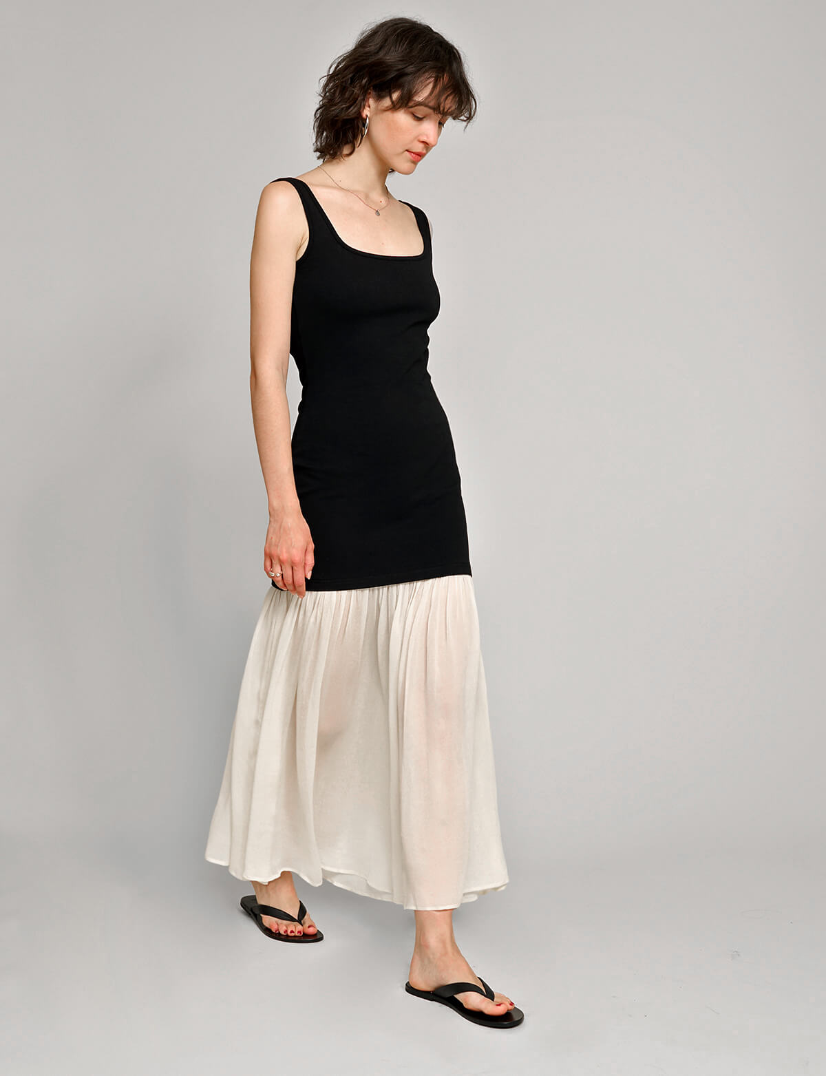 Gia Chiffon Hem Tank Dress-BESTSELLER