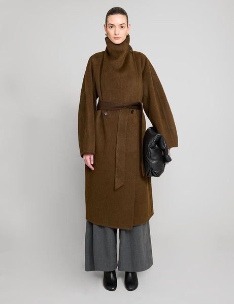 【新品未使用】CLANE MIX FUR COCOON COAT BROWN CLANE】MIX FUR COCOON COAT BROWN