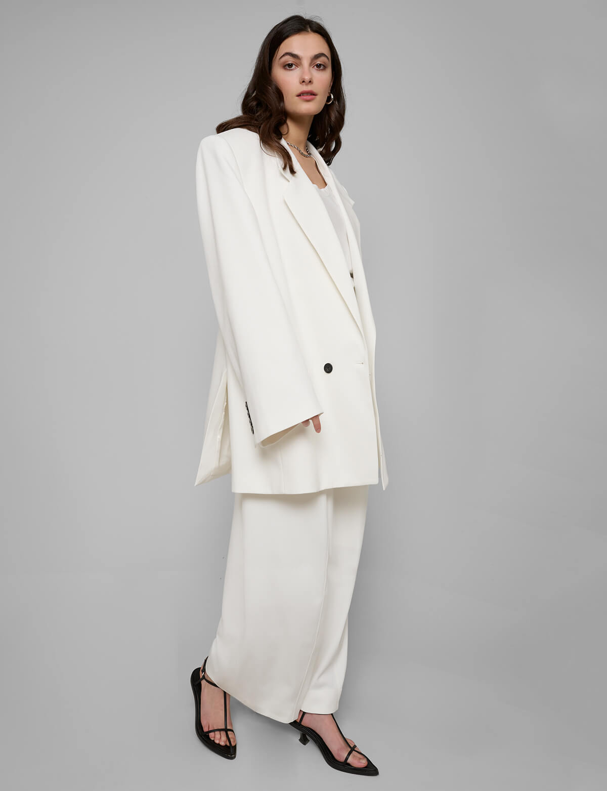 Oversized White Blazer