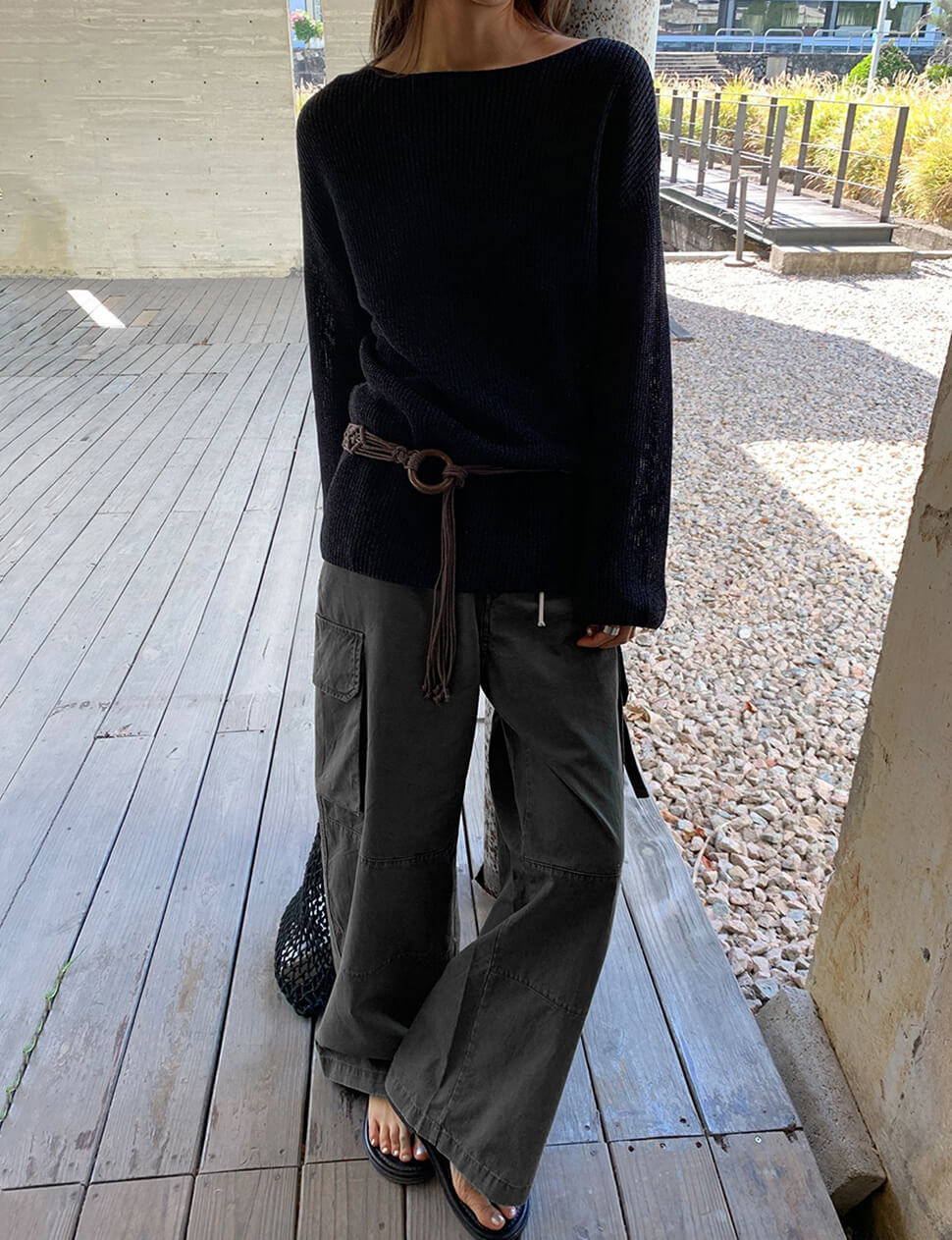 Grey Utility Cargo Pants