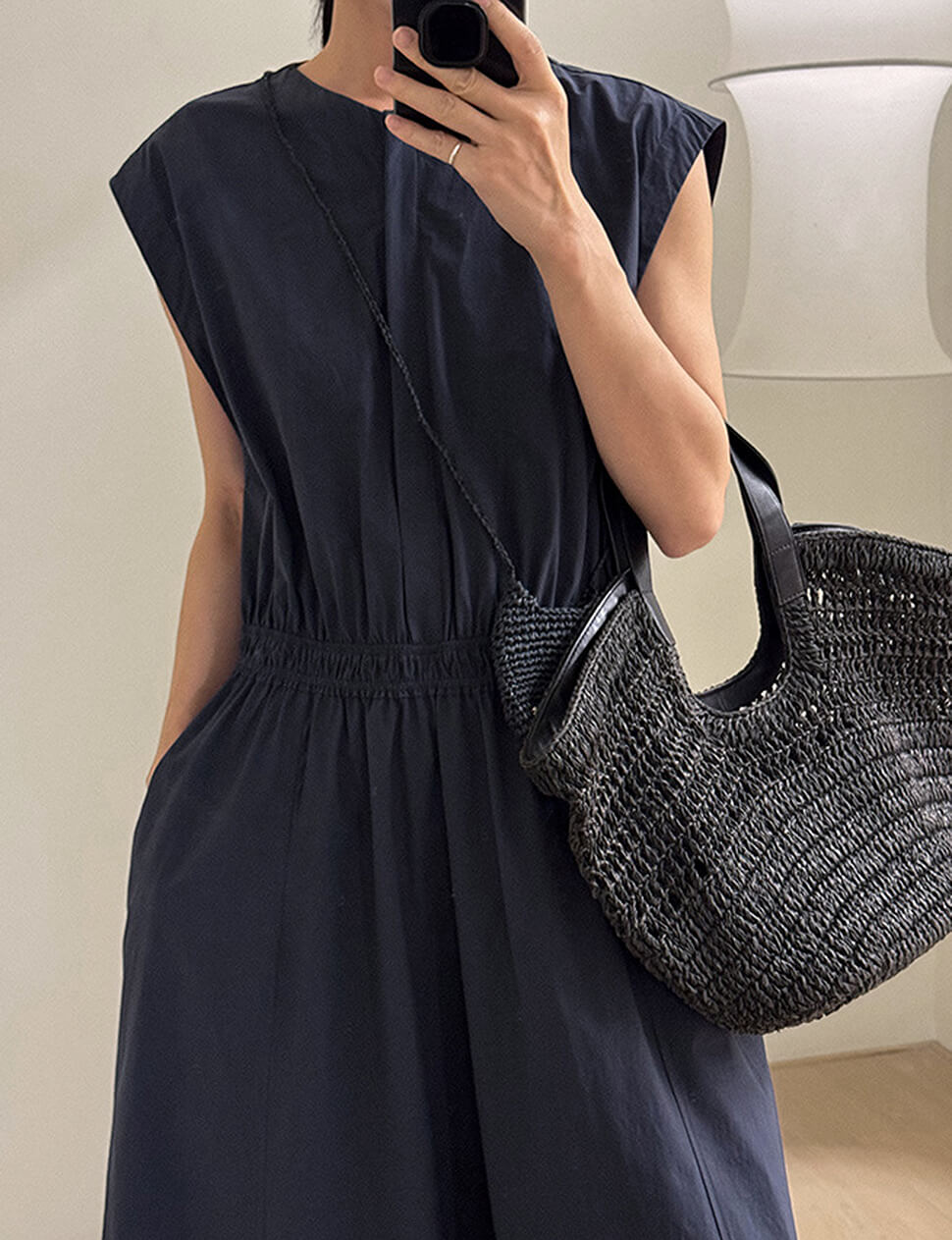 Monroe Navy Dress
