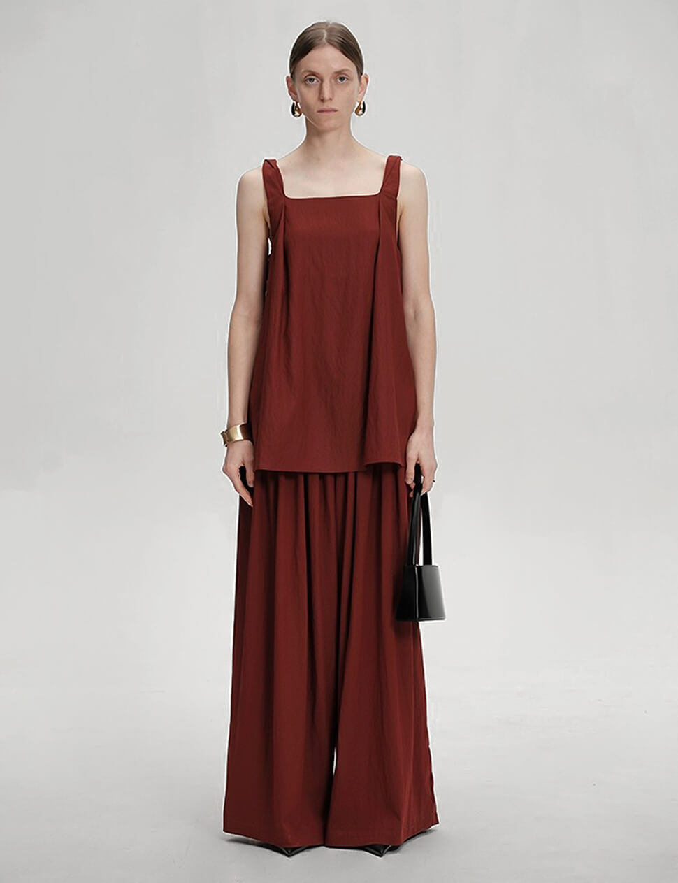 Wide Leg Pants in Sun-Dried Tomato