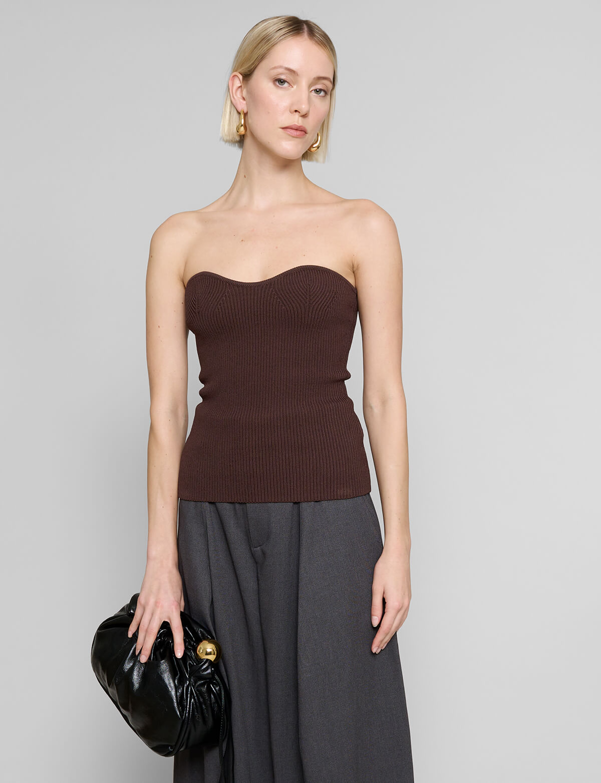 Cass Sweetheart Knit In Chocolate-BESTSELLER