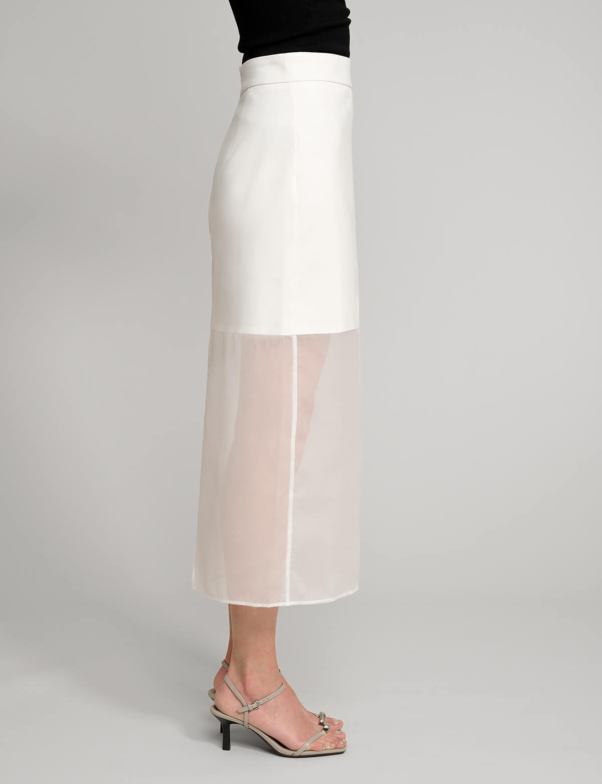 White Sheer Bottom Skirt