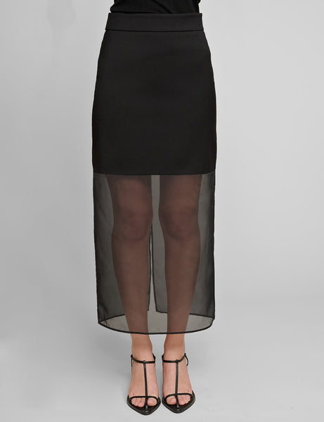 【新品】Lig. Sheer volume skirt 黒 M sheer volume skirt | Lig.