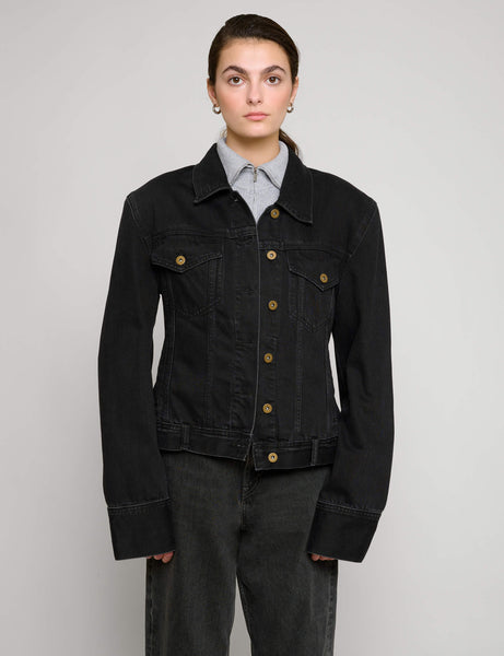 Hourglass Black Denim Jacket S Hourglass Black Denim Jacket S