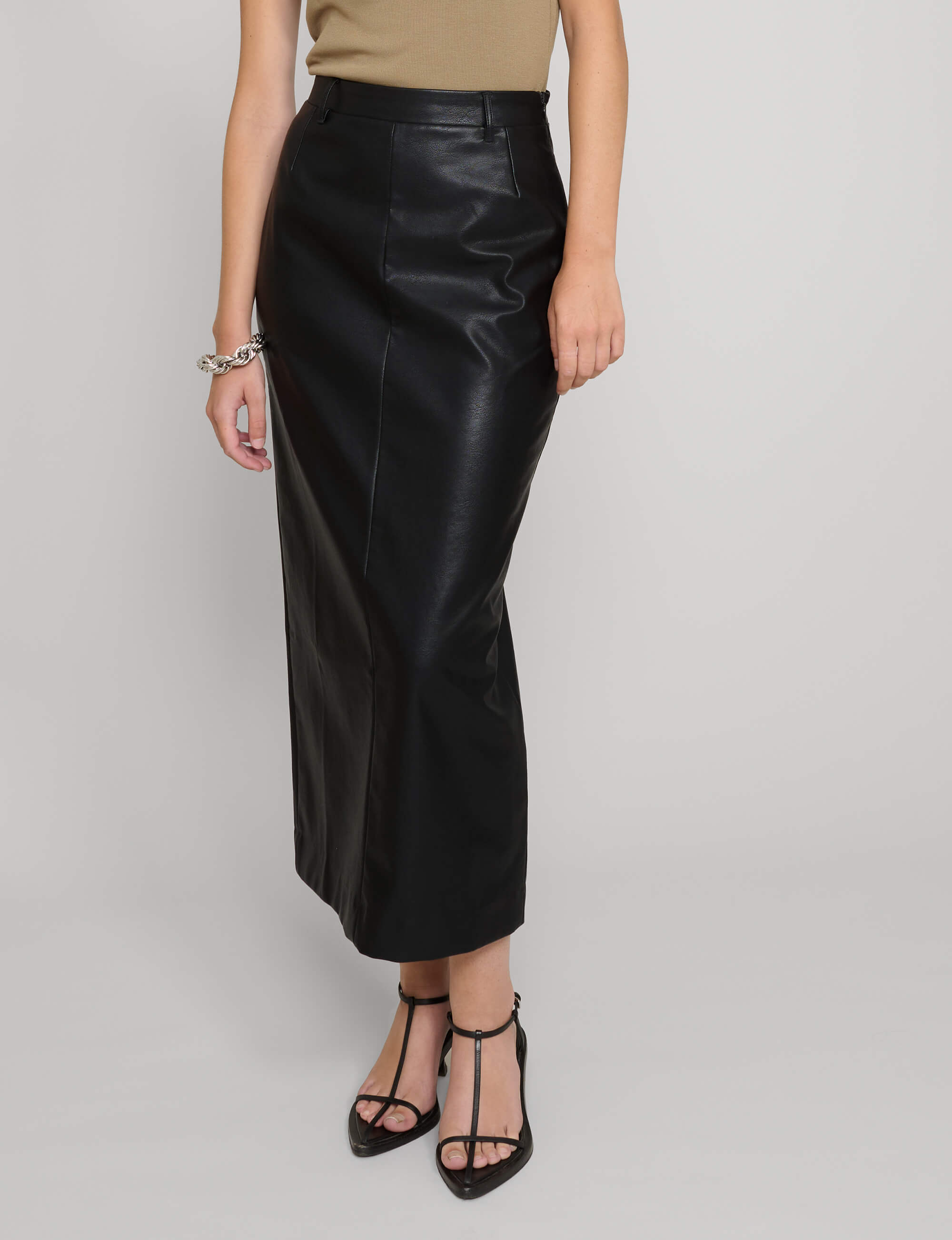 Yve Maxi Leather Skirt-BESTSELLER