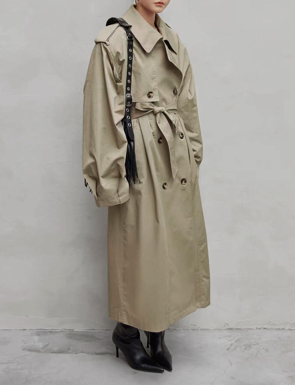 Oversized Padded Trench Coat-BESTSELLER