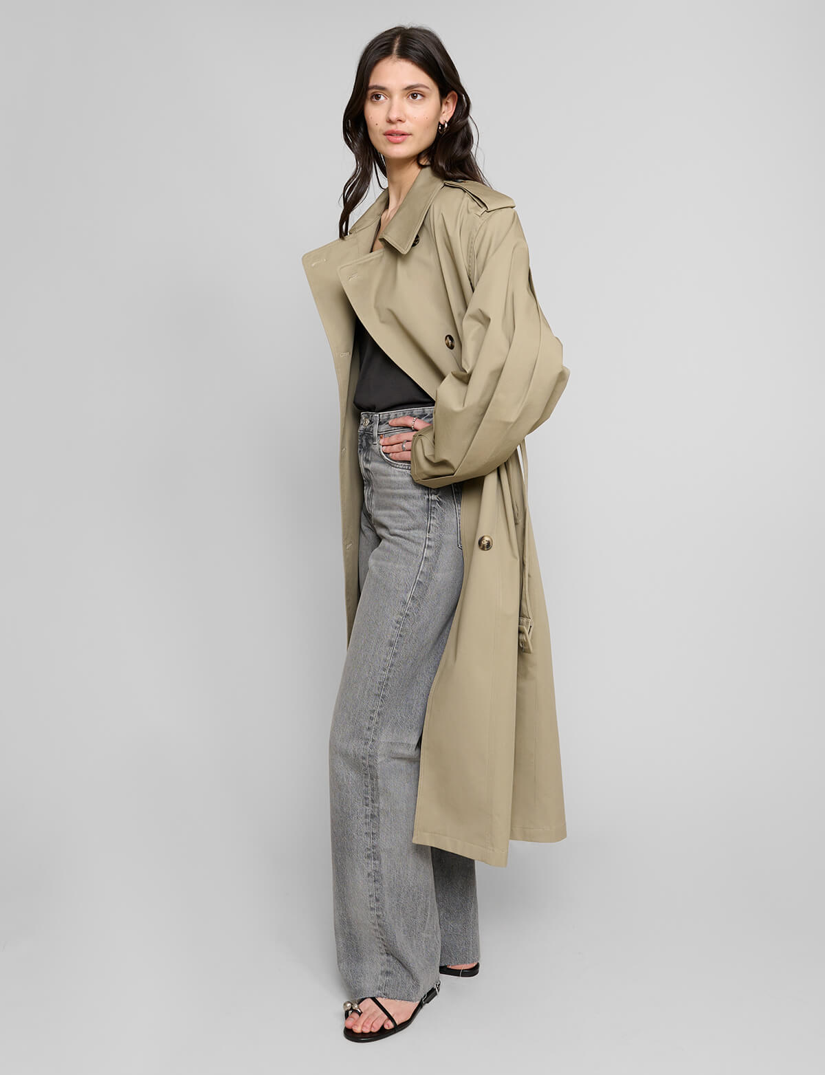 Oversized Padded Trench Coat-BESTSELLER