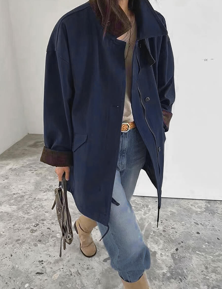 Navy Corduroy Country Jacket