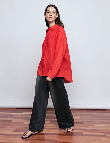 トップス IIROT Oversized Linen Shirt_Khaki IIROT Oversized Linen Shirt_Khakiの通販 by jiemi1125's shop