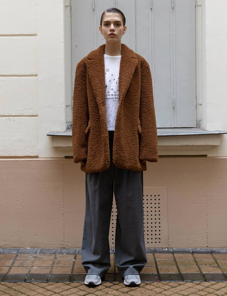 Camel Faux Fur Coat