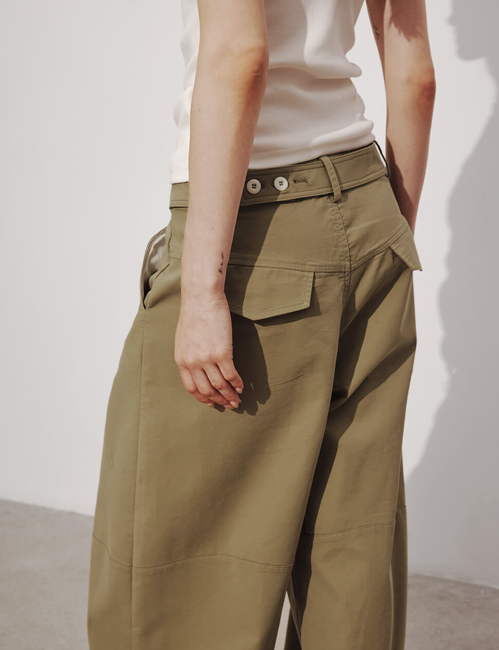 Baggy Khaki Button Pants-BESTSELLER