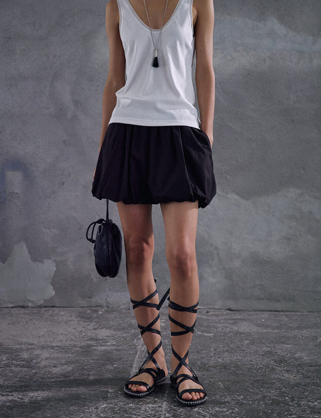 Cotton Bubble Hem Shorts — The Puff Short | Pixie Market