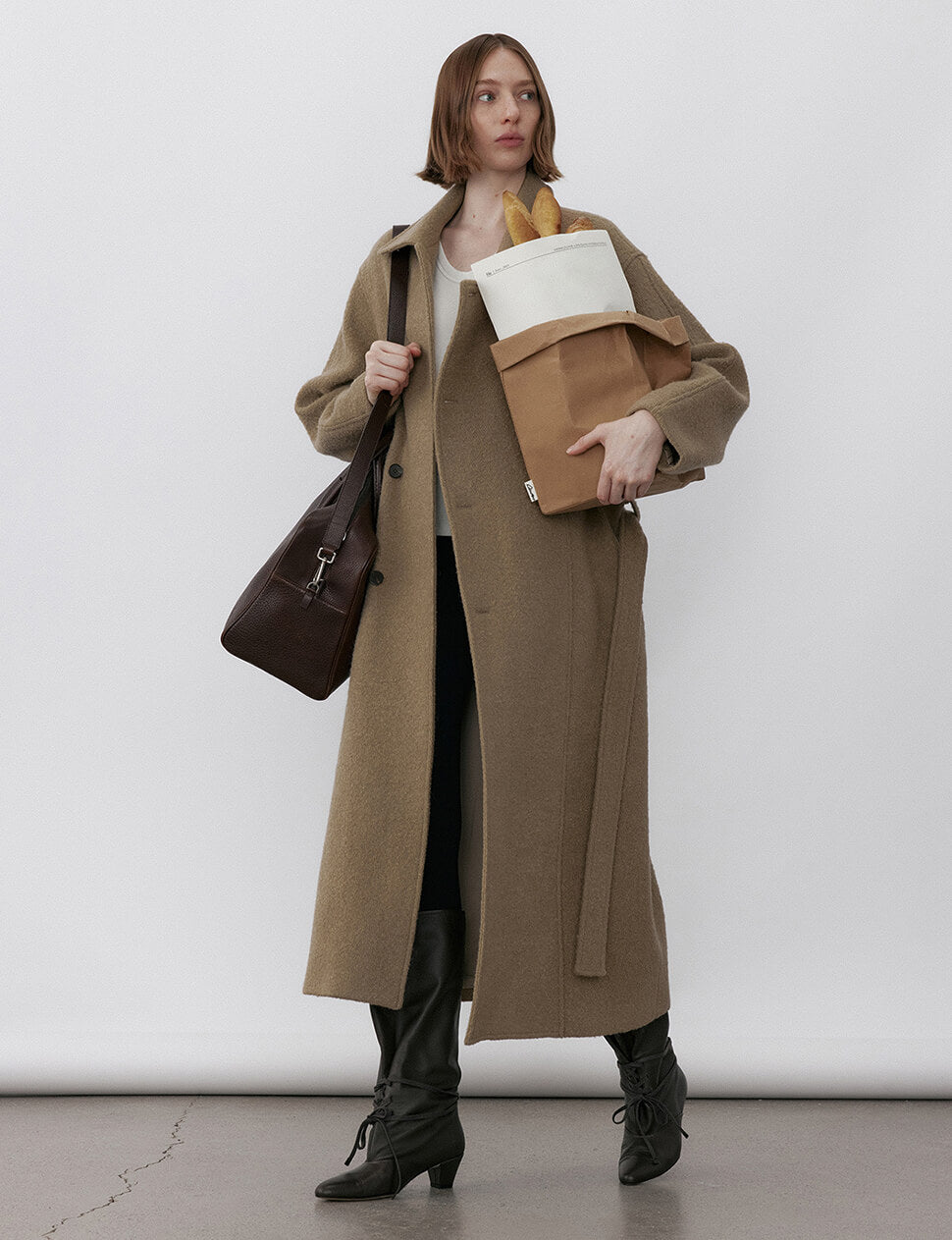 Tan Double Breasted Coat-PREORDER