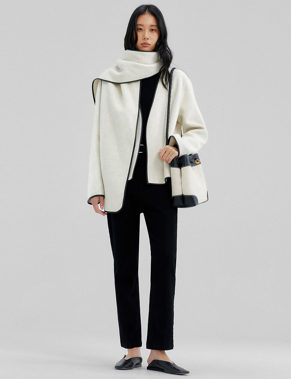 Scarf Trim Jacket