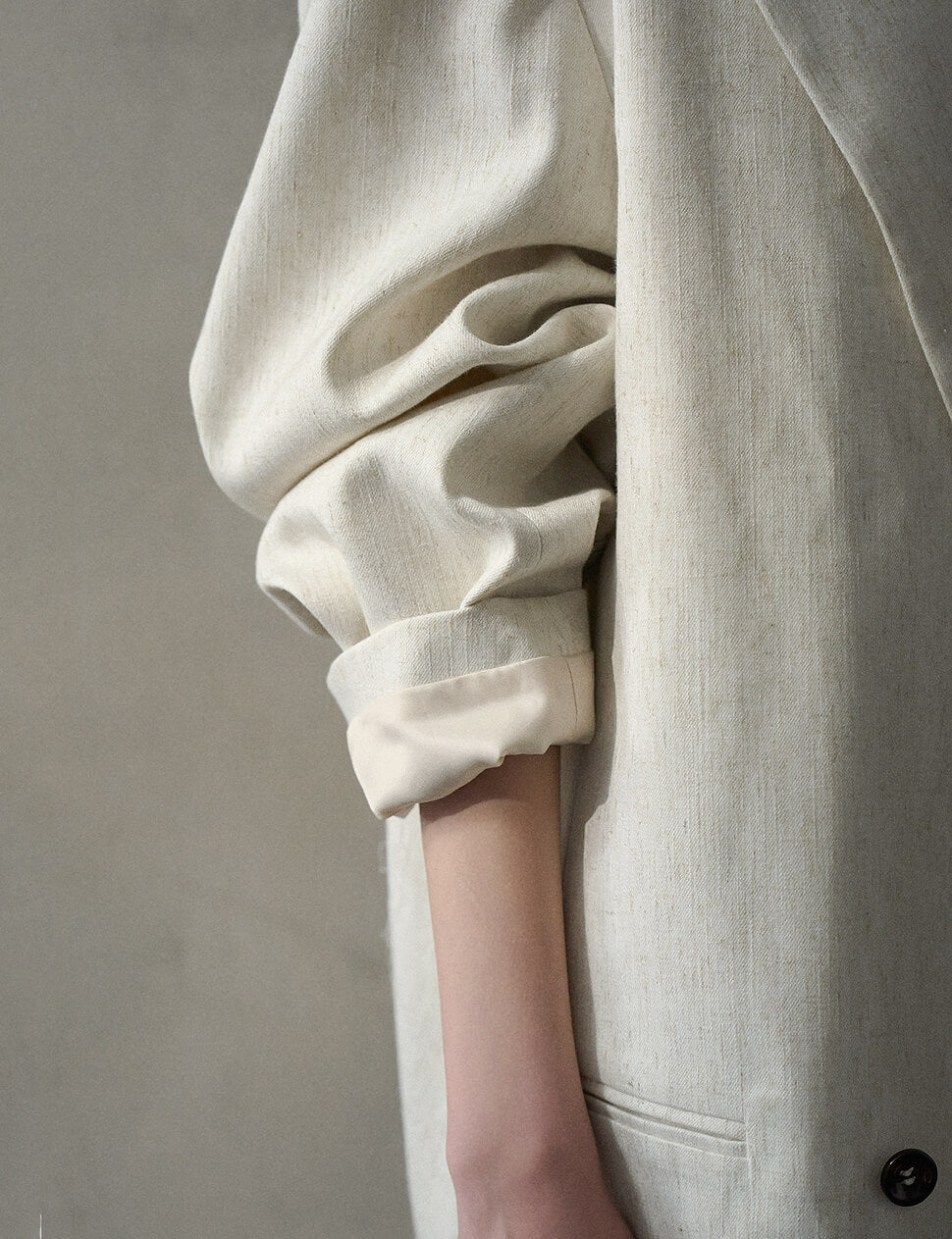 Oat Oversized Linen-Blend Blazer