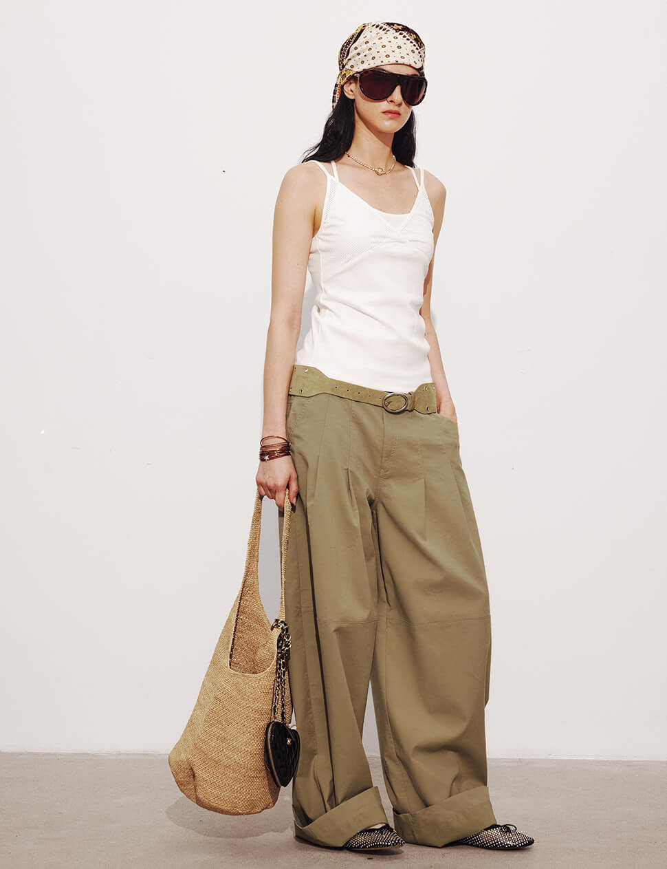 Baggy Khaki Button Pants-BESTSELLER