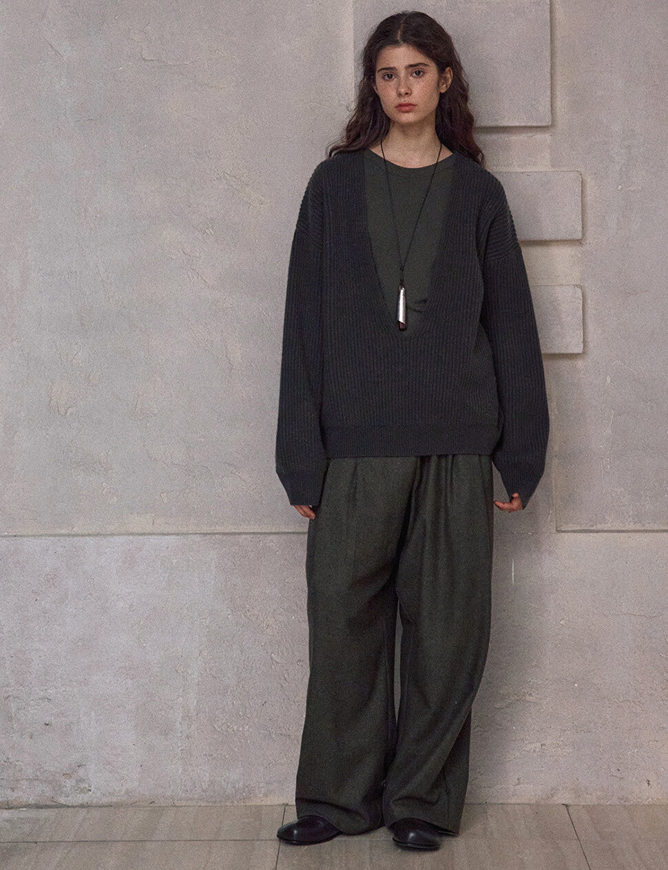 Deep-V-Neck Sweater-PREORDER