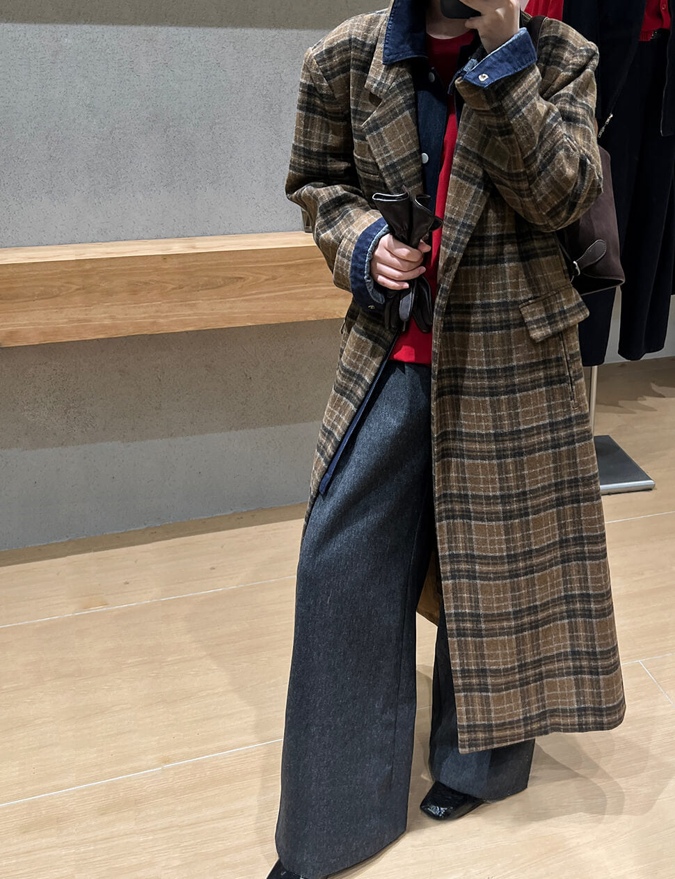 Brown Plaid Coat
