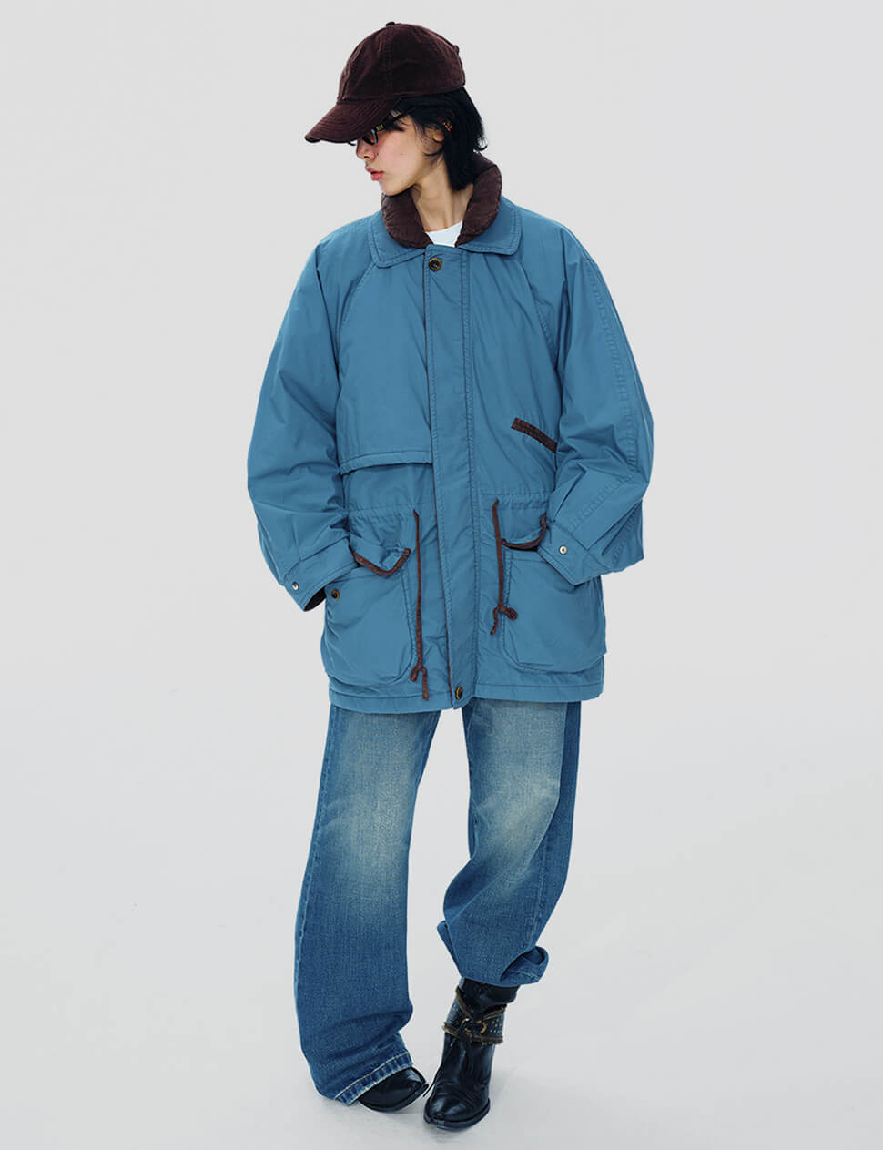 Oversized Blue Parka -PREORDER