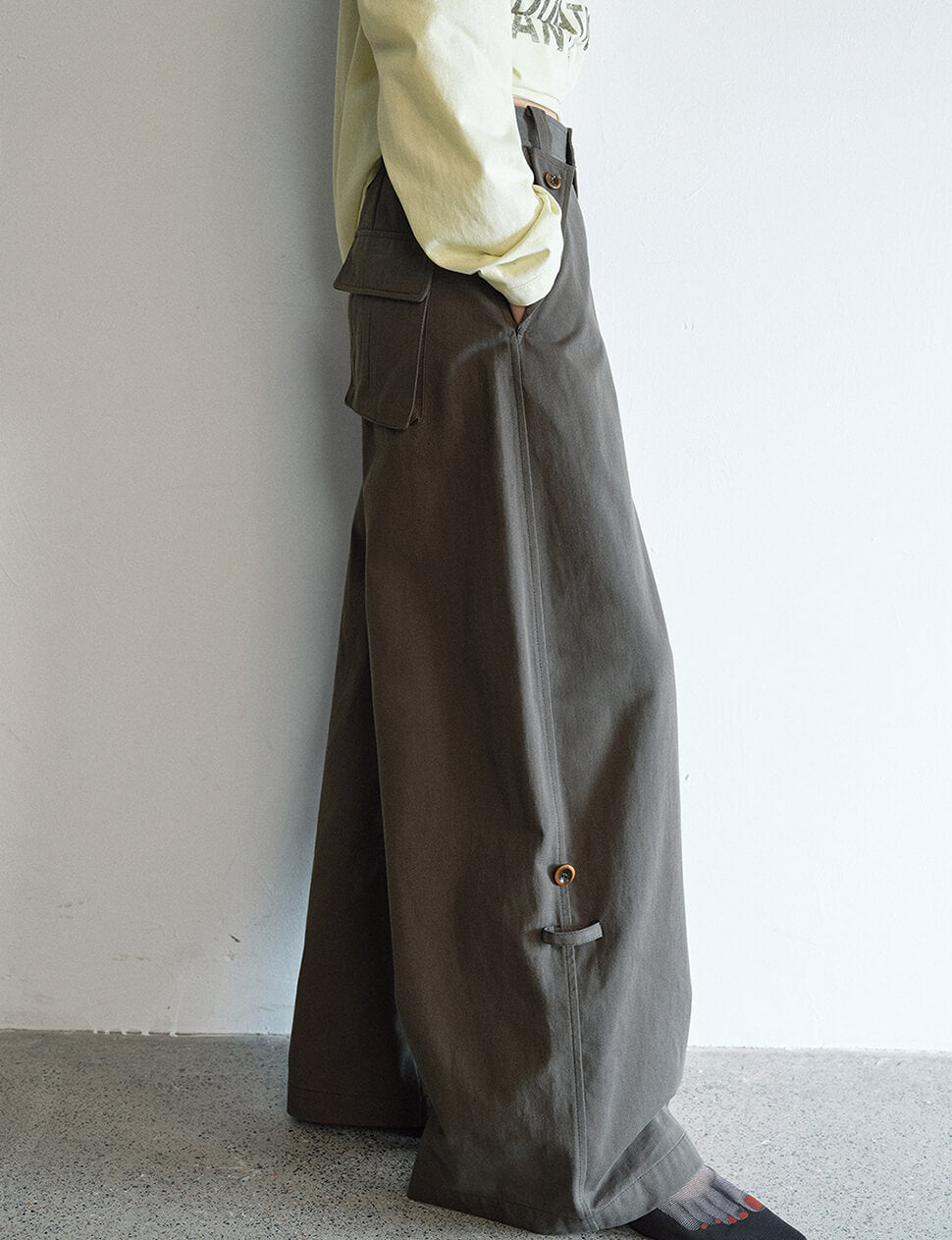 Button Cuff Oversized Pants-PREORDER