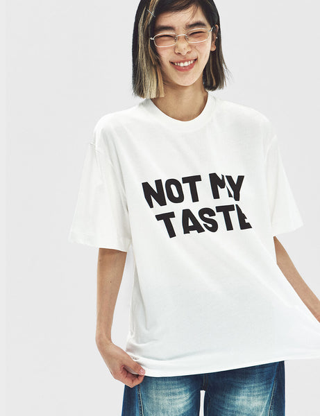 Not My Taste Graphic Tee in White