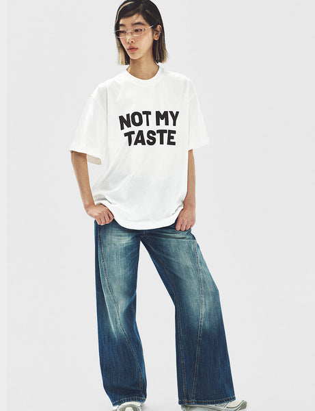 Not My Taste Graphic Tee in White