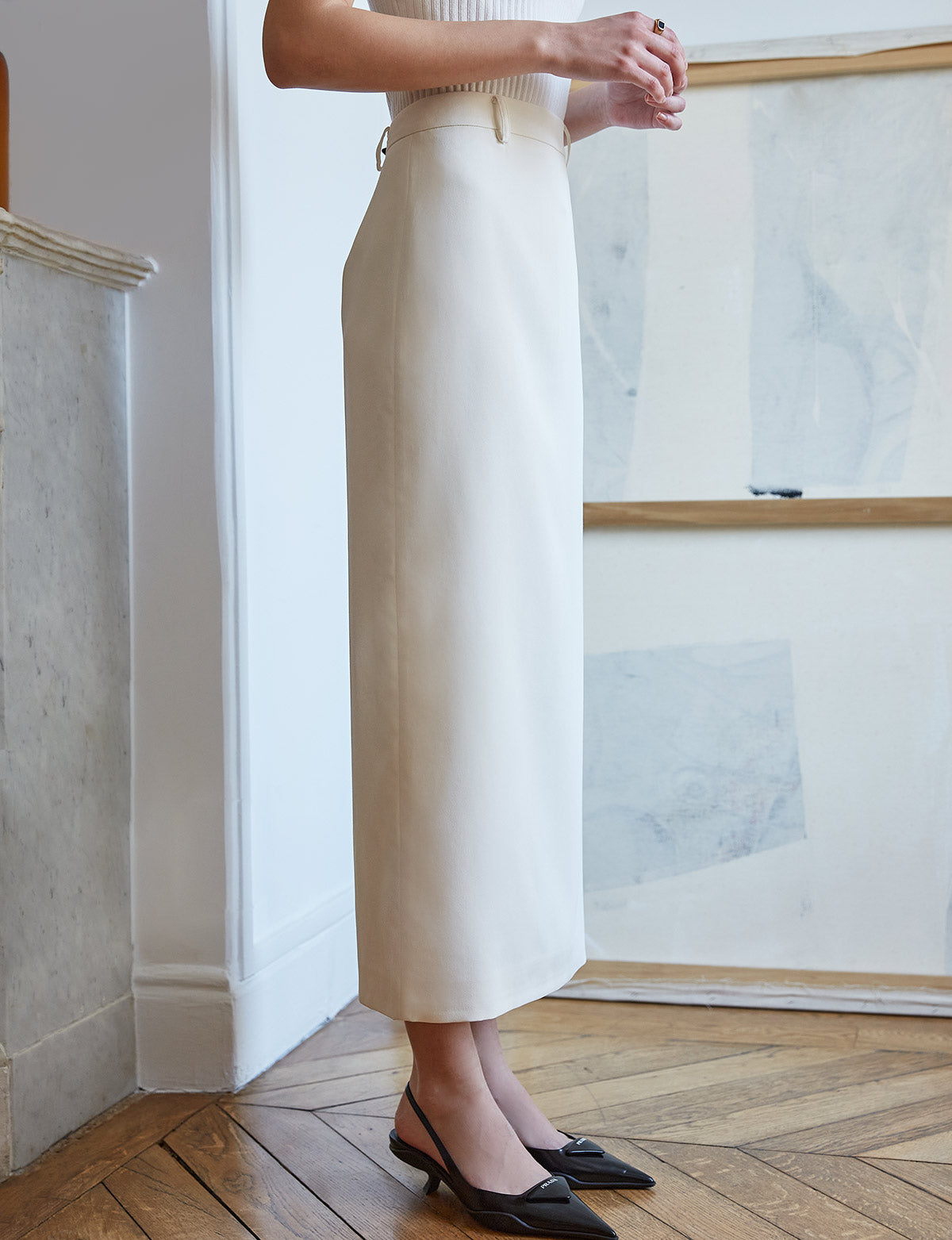 Nia White Maxi Skirt-BESTSELLER