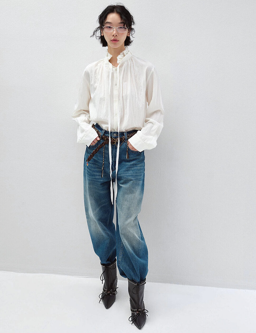 Ruffled Tie Blouse-PREORDER