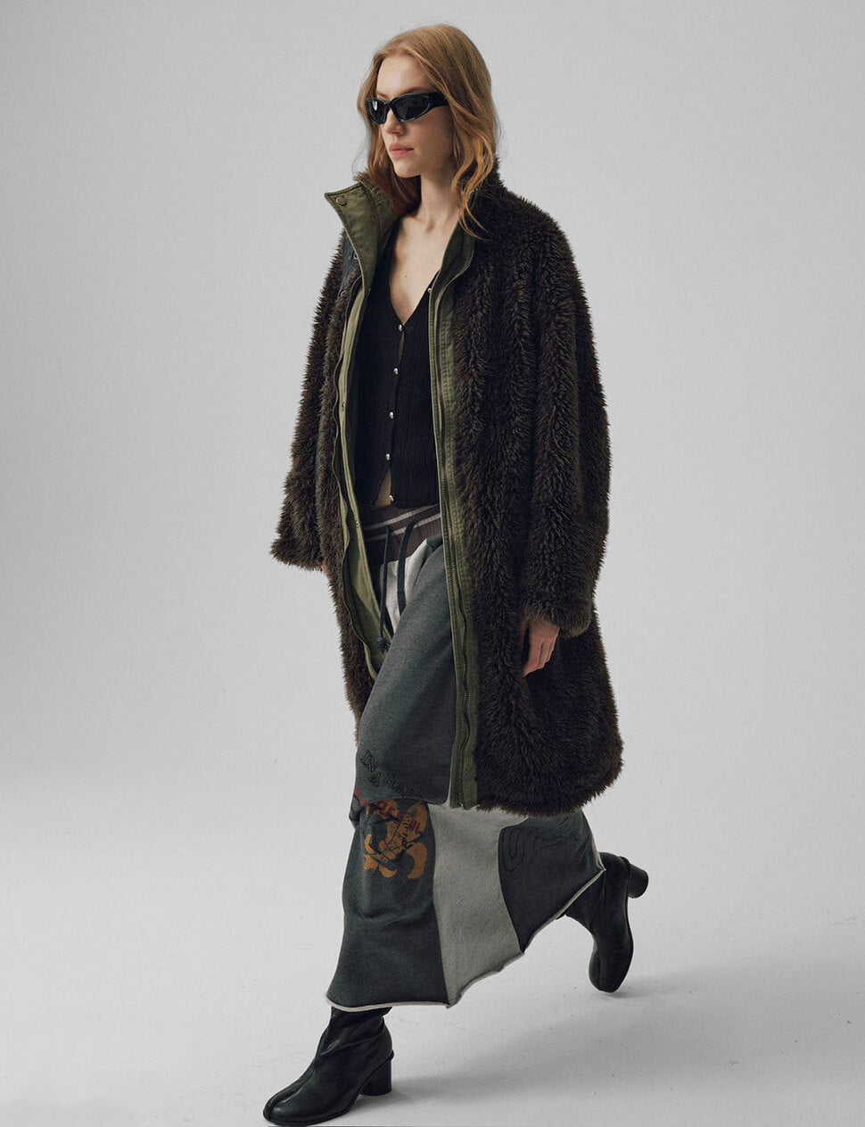 Olive Fur Reversible Parka Jacket-PREORDER