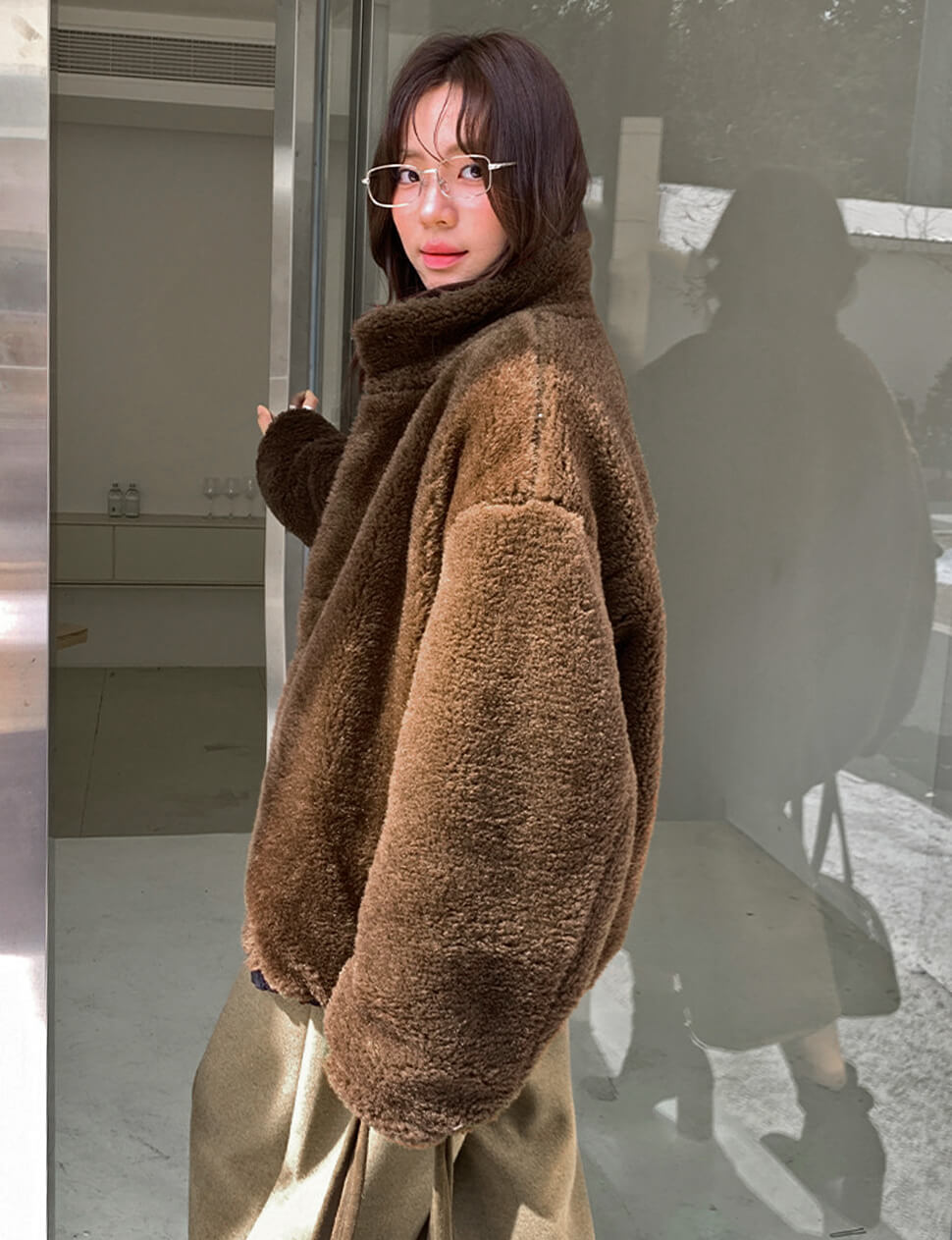 Reversible Brown Fur Jacket -PREORDER