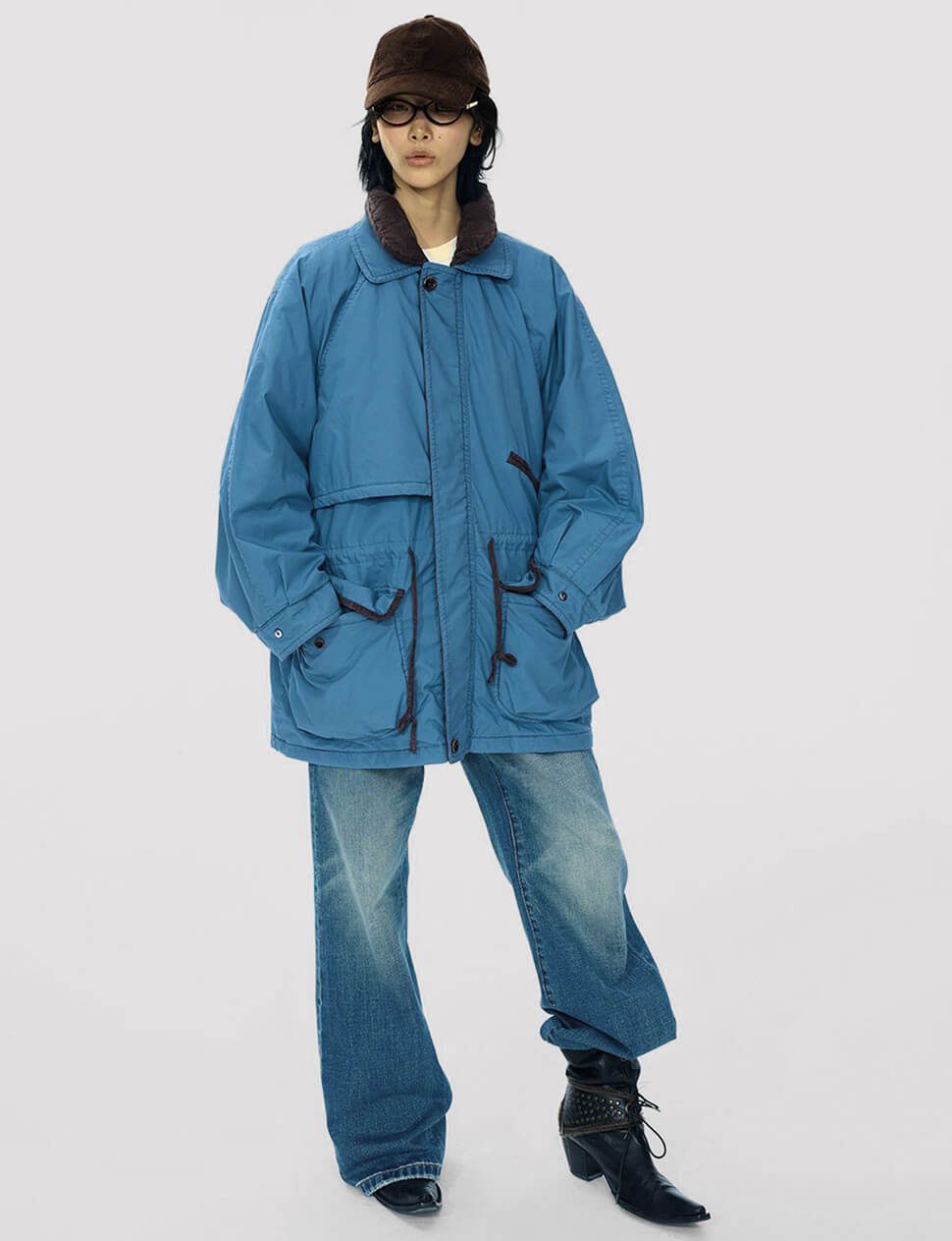 Oversized Blue Parka -PREORDER