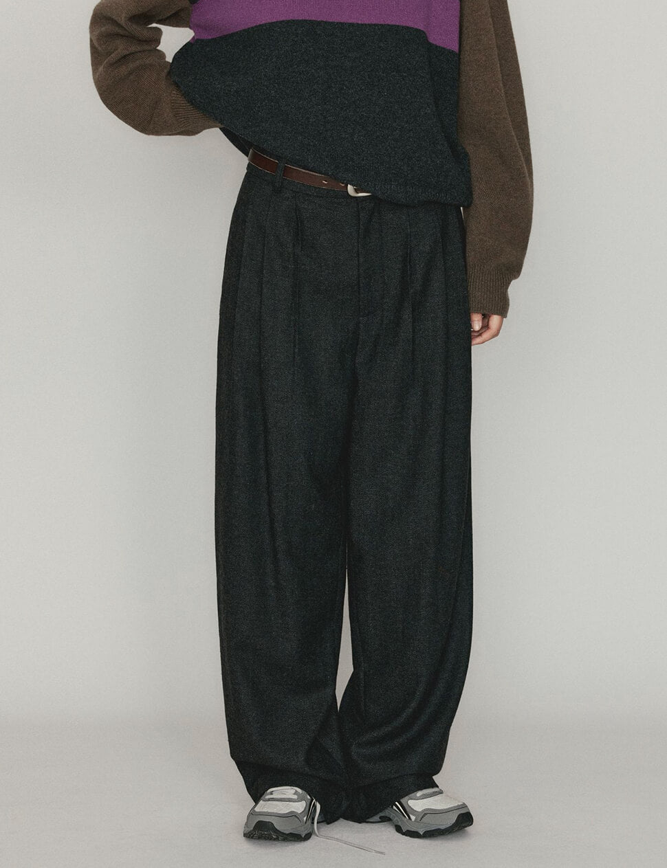 Dark Grey Wool-Blend Pants -PREORDER