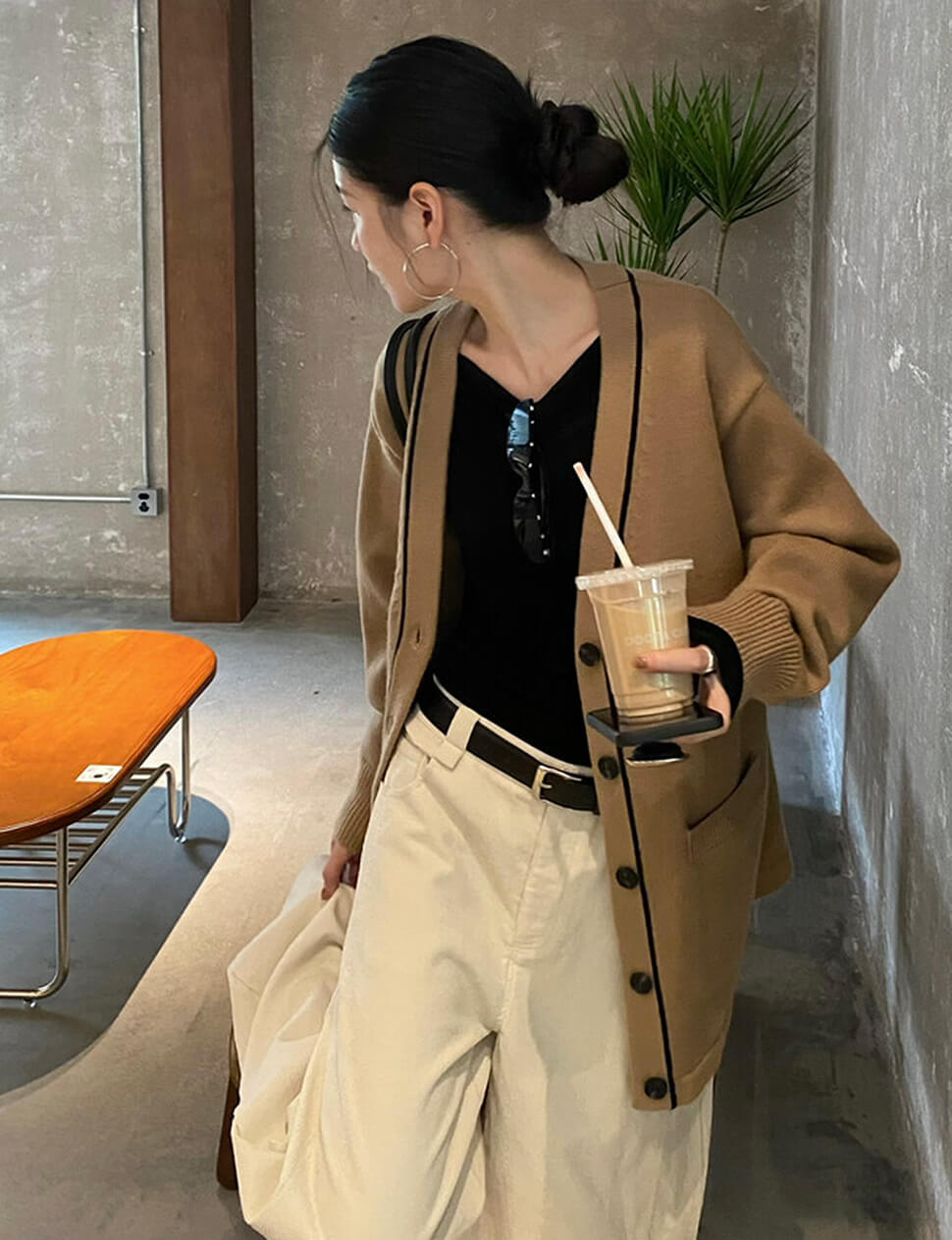 Tan Long Cardigan -PREORDER
