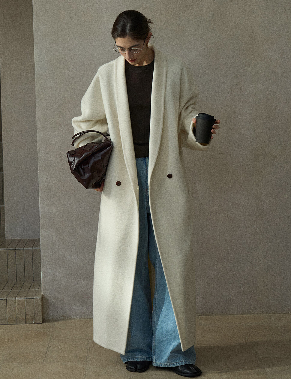 Ivory Oversized Wool Coat -PREORDER