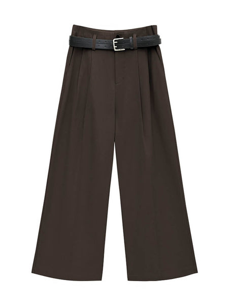Double Belted Brown Pants