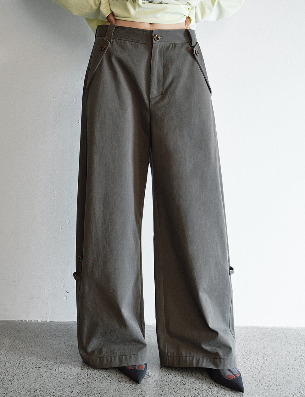 Button Cuff Oversized Pants -PREORDER