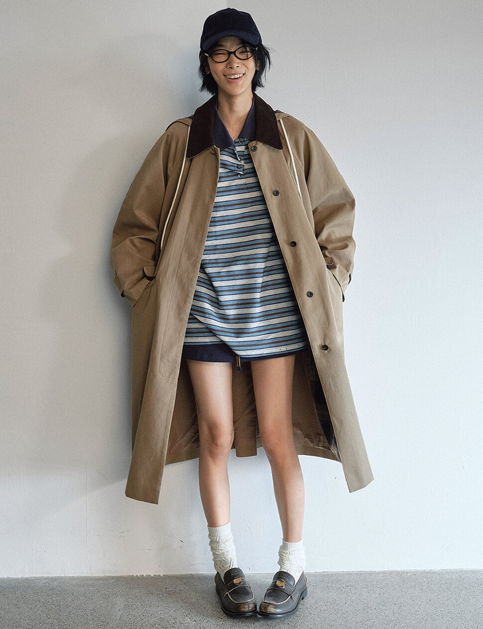 Tan Hooded Oversized Coat -PREORDER